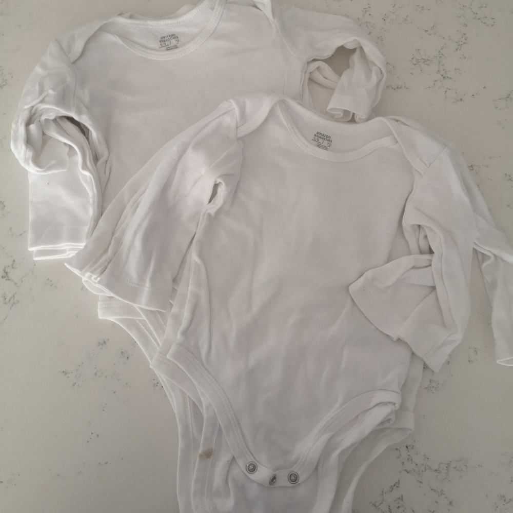 Amazon essential white long onesie